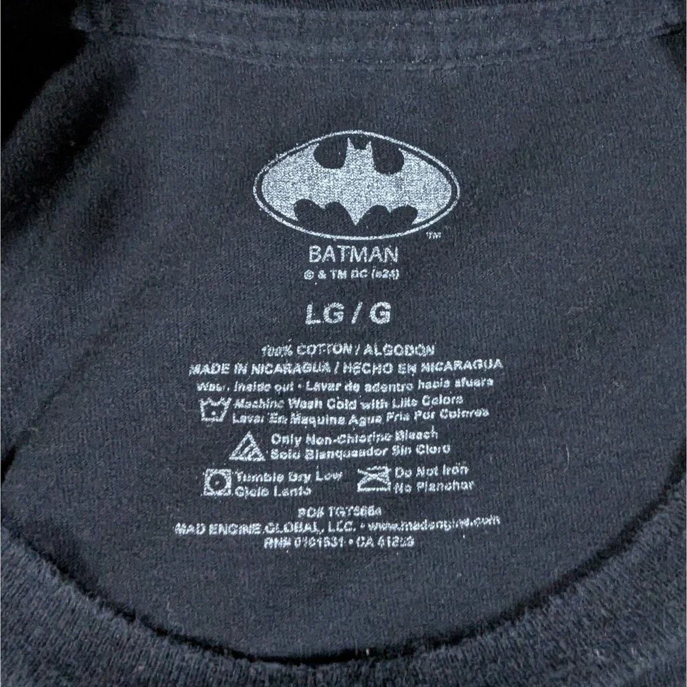 Batman Joker T-Shirt Mens LARGE Short Sleeve DC Comics Graphic Tee Mad Engine - Picture 3 of 7
